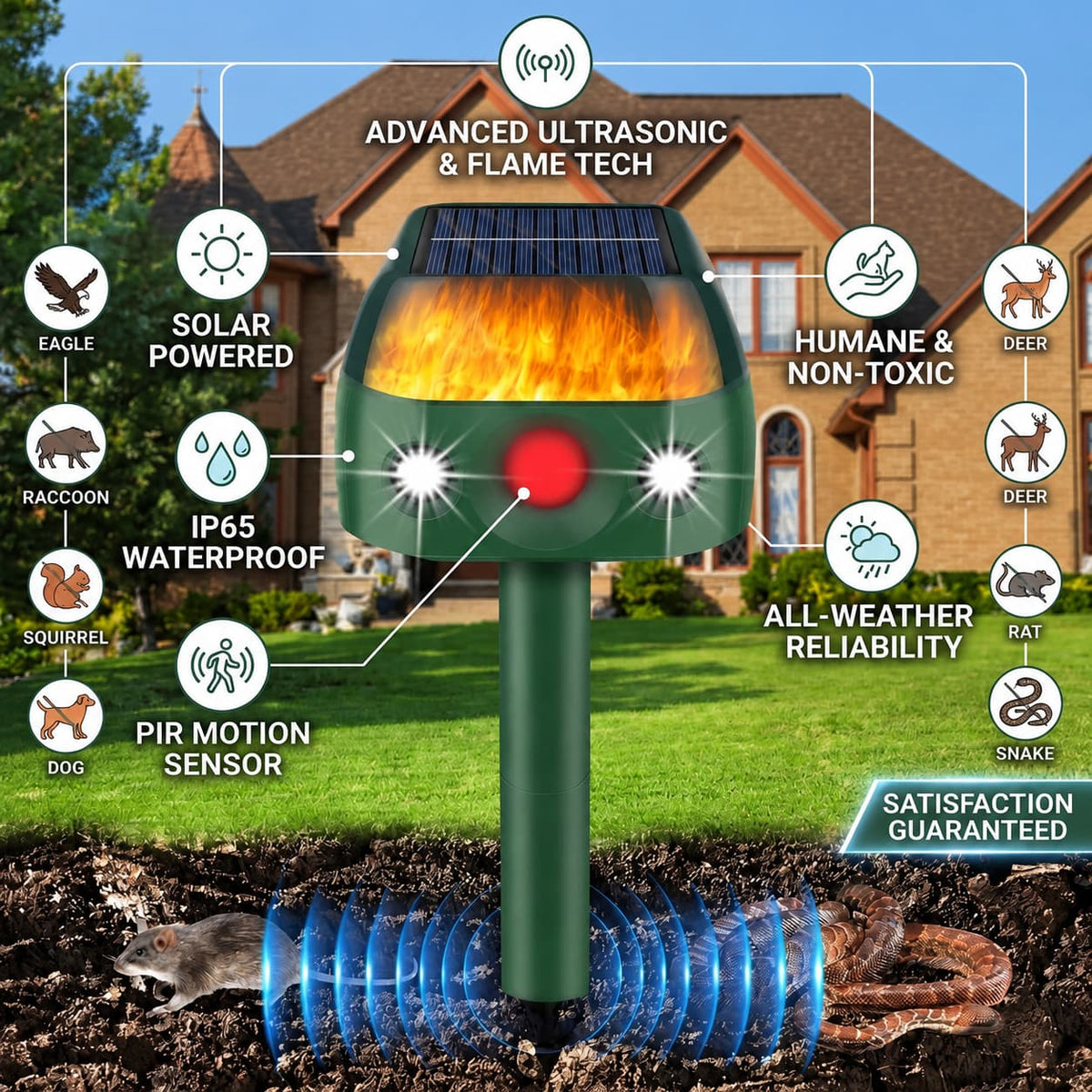 Aurisle Guardian 360™ — Solar 360° Yard Guardian