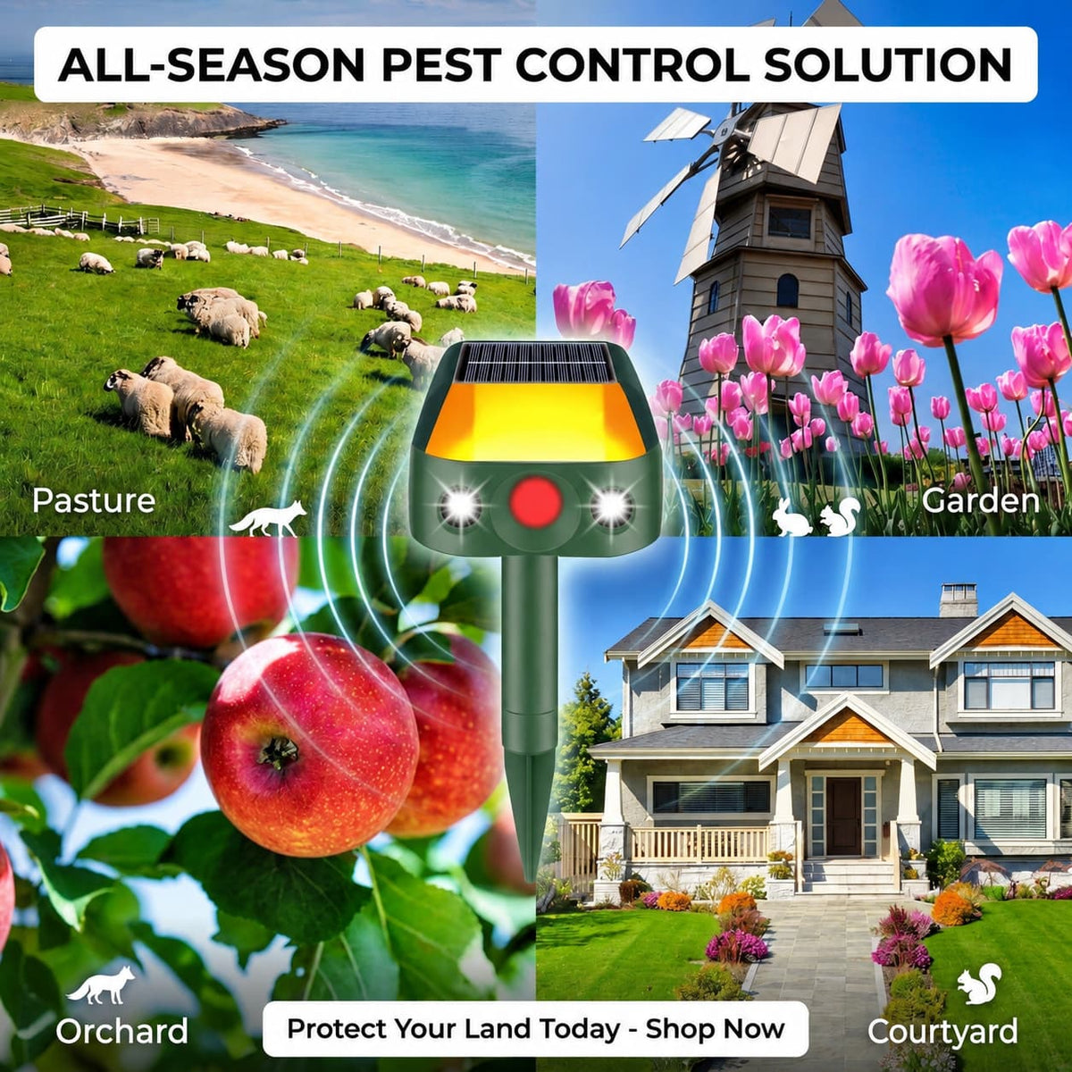 Aurisle Guardian 360™ — Solar 360° Yard Guardian